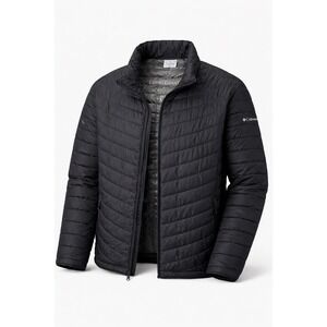 Columbia Men's 2X Black Quilted Puffer Jacket Omni Heat Full Zip